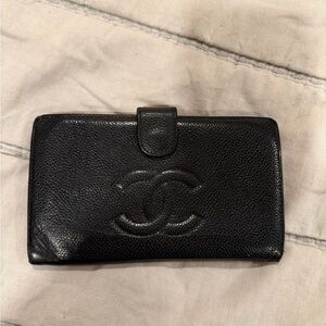 CHANEL Black Leather Wallet